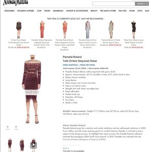 Stunning Pamella Roland cocktail formal dress.